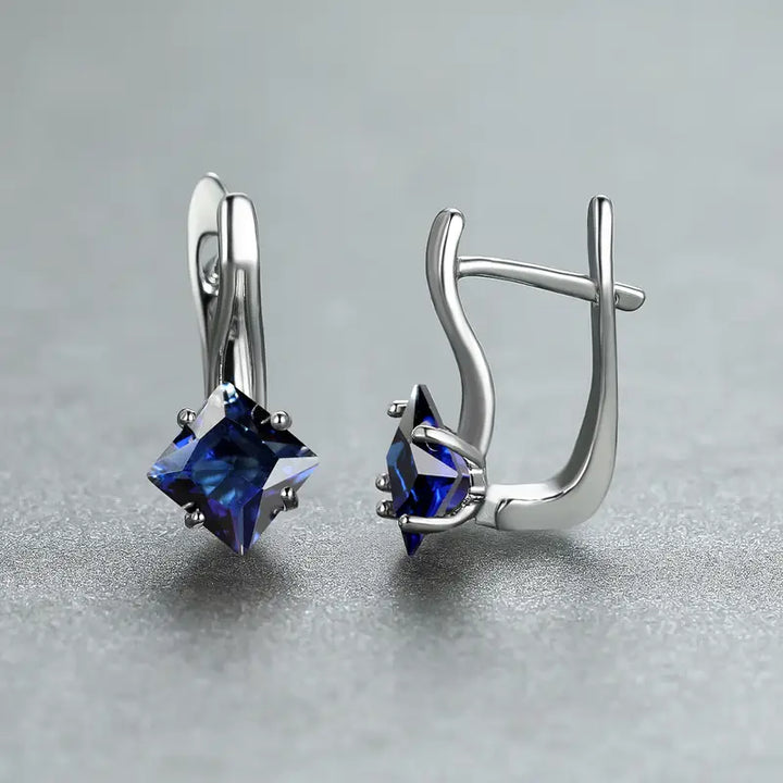 Sylvette Azurienne Earrings | White Gold