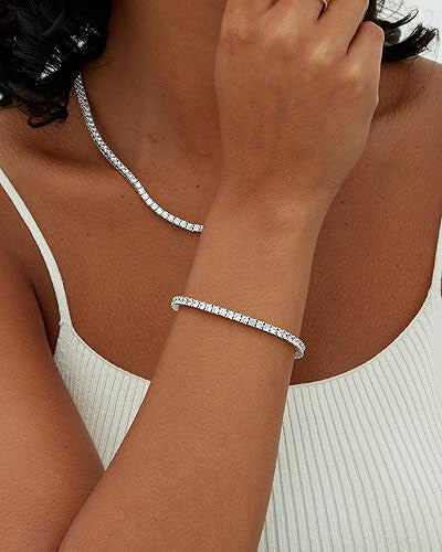 Moissanite Tennis Bracelet | White Gold