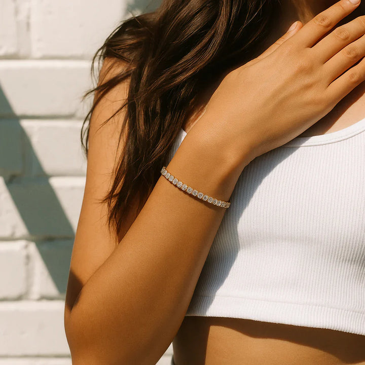 Moissanite Tennis Bracelet | Gold