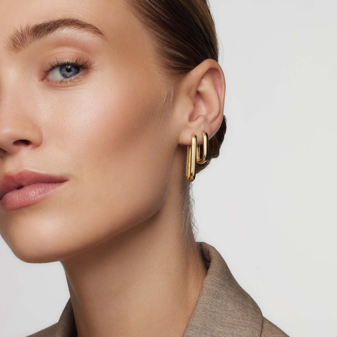 Large Icon Hoops | Gold