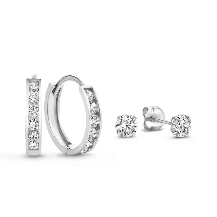 Brillane™ | 14K Gouden Stenen Oorbellen­set