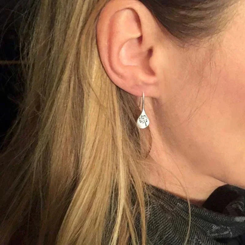 Vintage Silver Flower Earrings