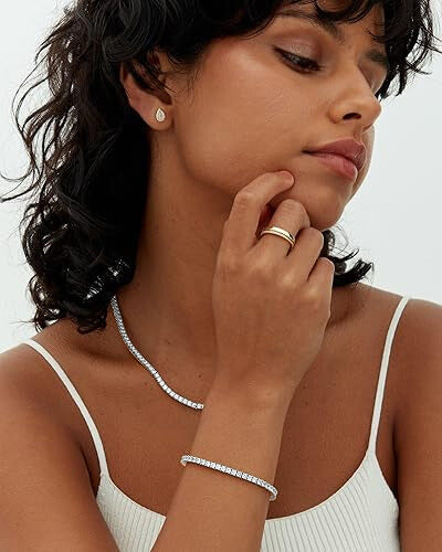 Moissanite Tennis Bracelet | White Gold