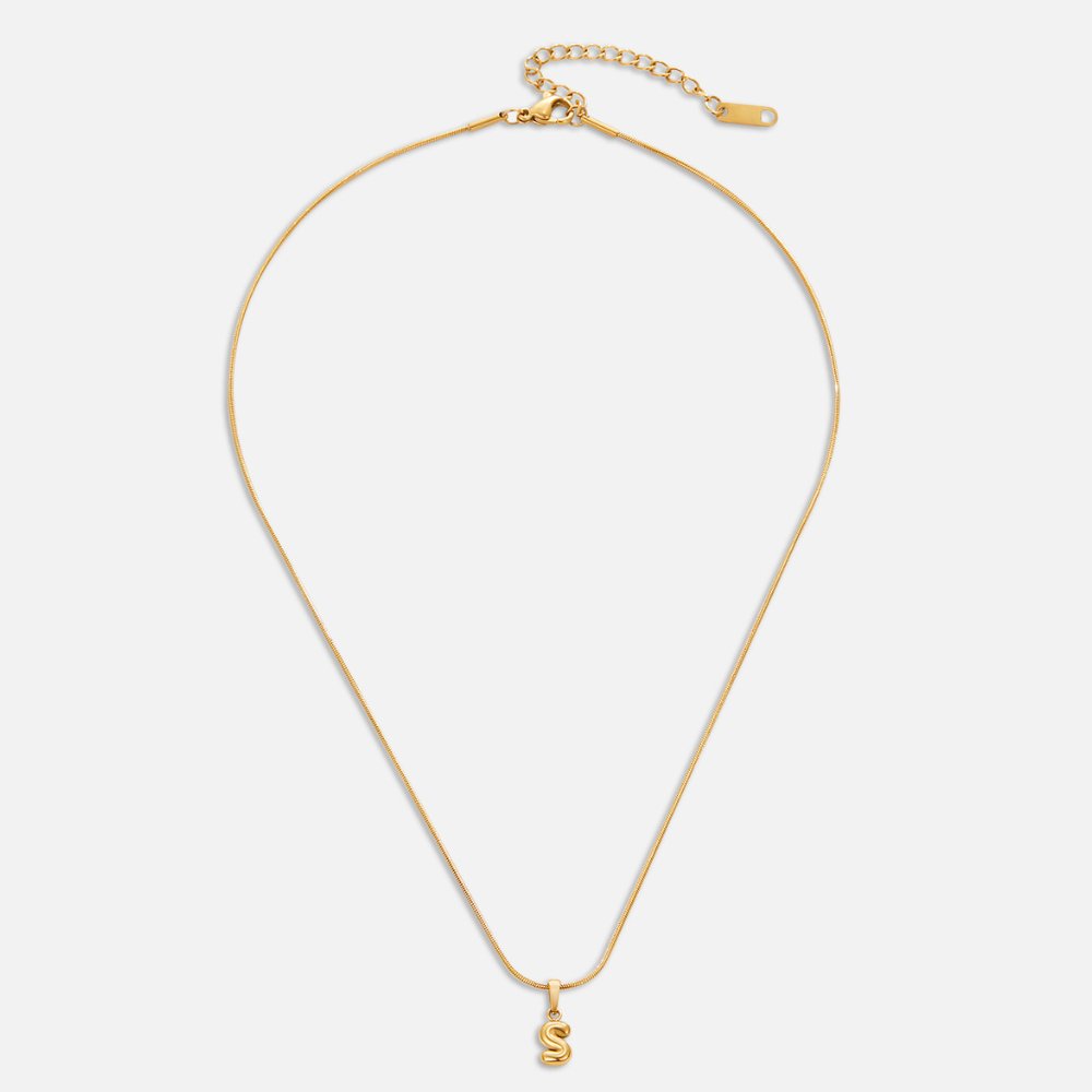 Sophisticated Bubble Letter Necklace