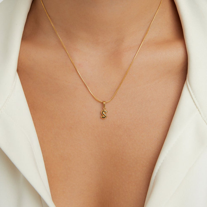 Sophisticated Bubble Letter Necklace