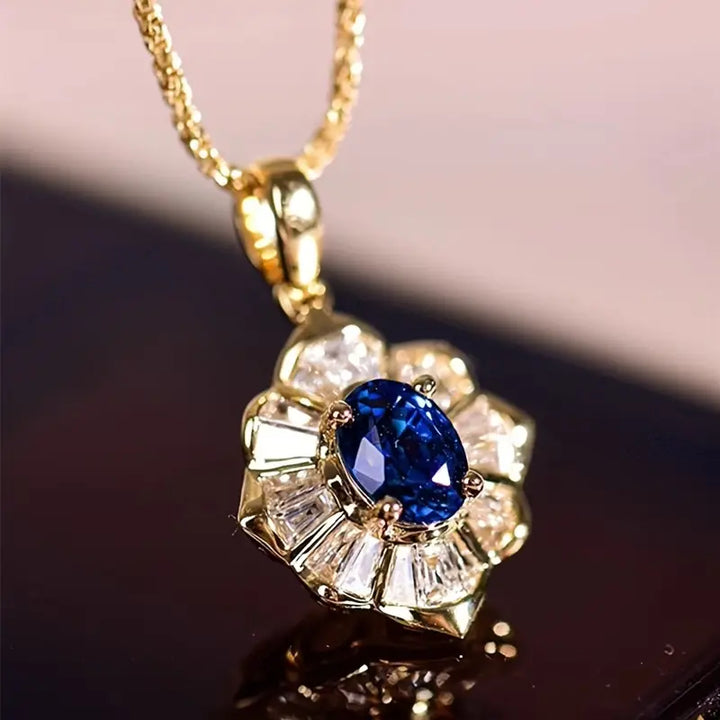 Kavella Noctazure Gold Necklace